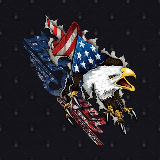 Bob Seger Eagel American flag by bodisemok